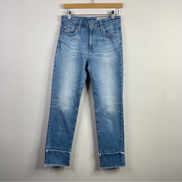 AG Adriano Goldschmied The Isabelle high rise Cropped crop double hem jeans 26 - Picture 2 of 13